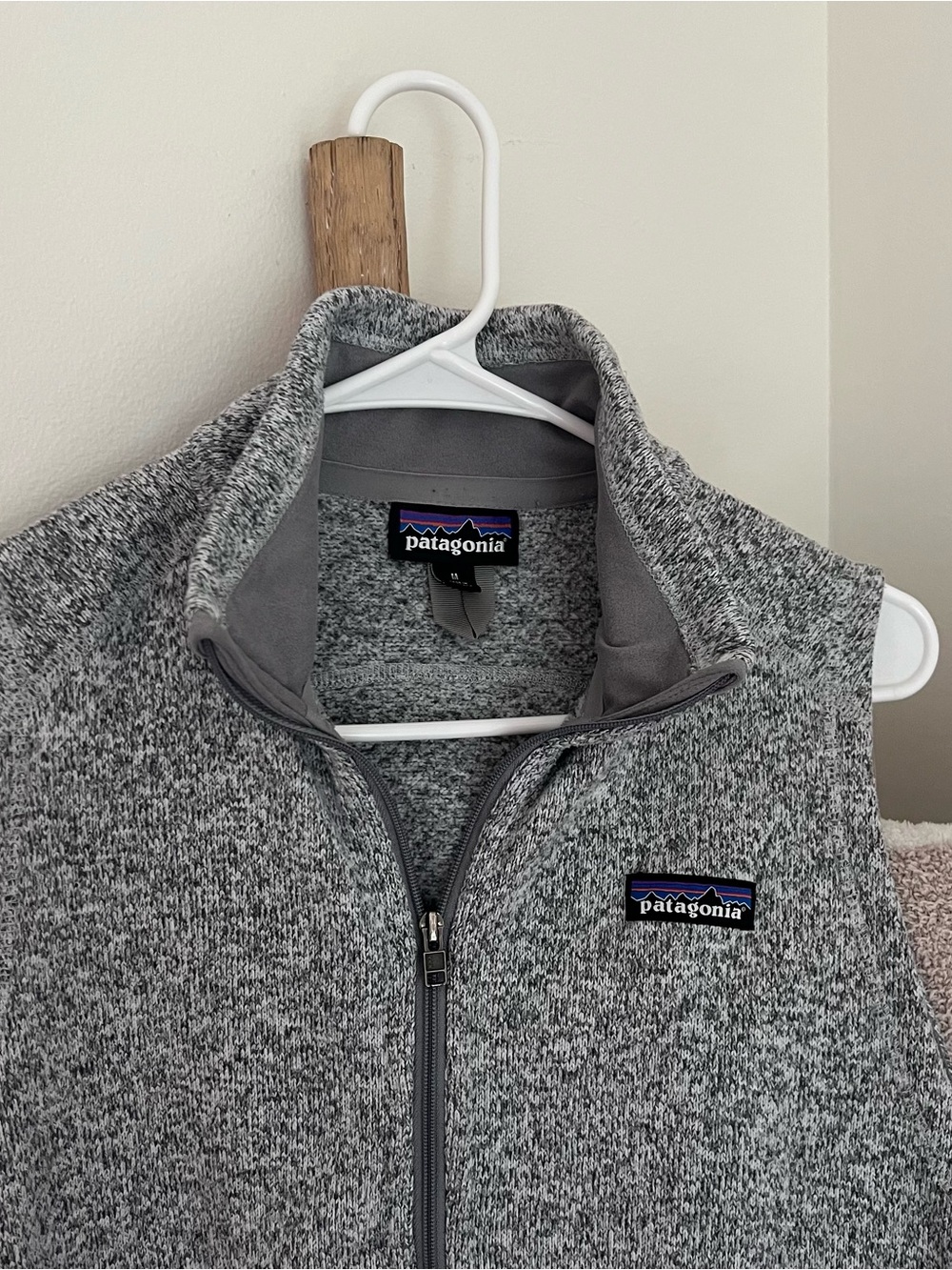 Patagonia Women Better Sweater Fleece Vest Full-Zip Medium Birch White - Picture 3 of 7